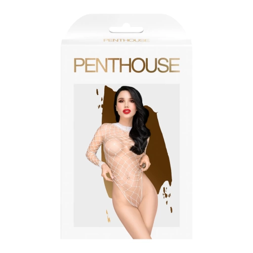 Еротично мрежесто боди Penthouse Scandalous бяло [3]