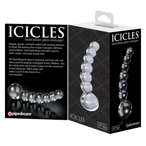 Малък стъклен стимулатор Icicles No.66 [3]