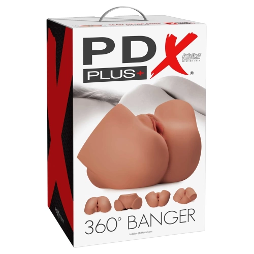 Реалистичен мастурбатор вагина и анус PDX Plus 360 Banger мока [6]