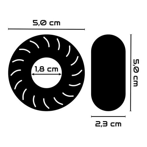 Дебел пенис пръстен Powering PR 08 прозрачен [4]