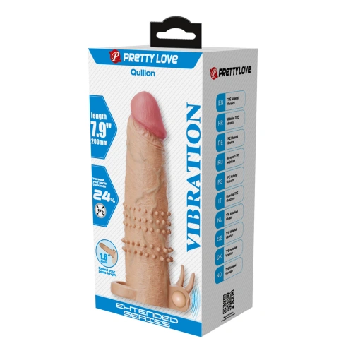 Вибриращ пенис удължител Pretty Love Quillon [5]