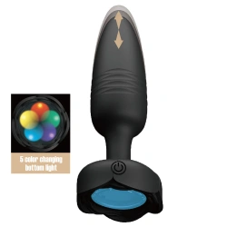 Анален плъг с тласъци, вибрации и LED основа Tarion