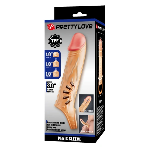 Пенис удължител с 3 приставки Pretty Love + 7 см. [7]