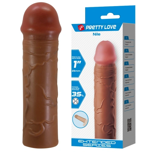 Пенис удължител Pretty Love Nile +2,5 см. мока [6]