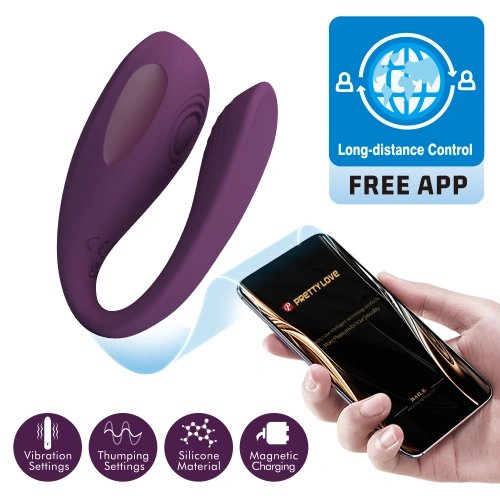 Вибратор за двойки с APP Pretty Love Aari