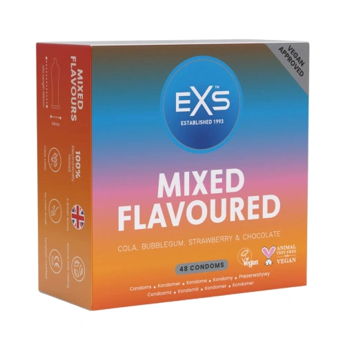 48 бр. Ароматни презервативи EXS Mixed Flavoures
