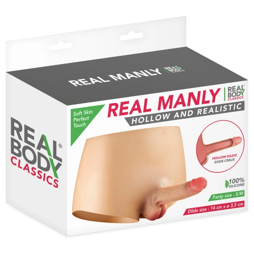 Силиконови боксерки с кухо дилдо Real Manly Hollow [6]