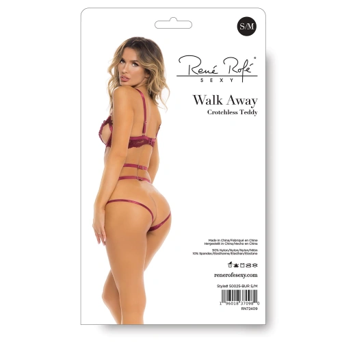 Разкриващо боди Rene Rofe Walk Away бордо [4]