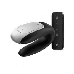 Вибратор за двойки Satisfyer Double Fun черен с дистанционно и App