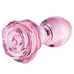 Стъклен анален разширител - роза Aurora
