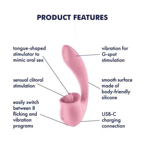 Satisfyer Tongue Genius Вибратор със стимулатор език [6]