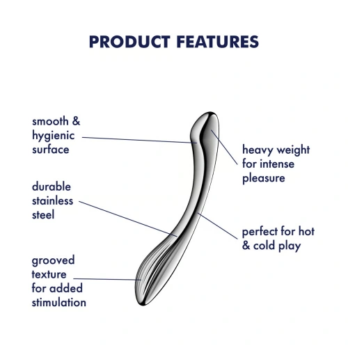 Двустранно стоманено дилдо Satisfyer Pure Gravity 1 [5]