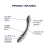 Двустранно стоманено дилдо Satisfyer Pure Gravity 3 [5]