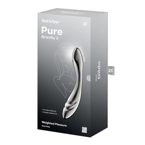 Двустранно стоманено дилдо Satisfyer Pure Gravity 3 [7]