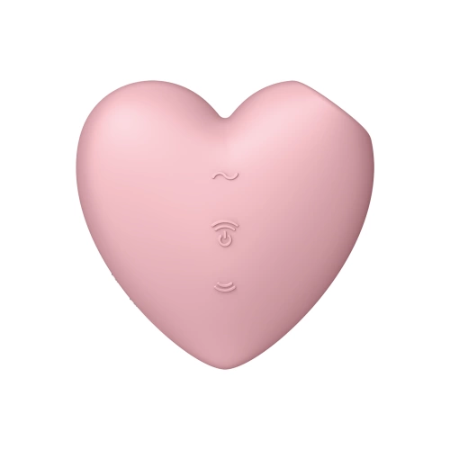 Засмукващ стимулатор с вибрации Satisfyer Cutie Heart розов [5]