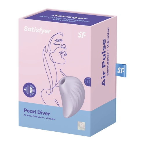 Клиторен стимулатор със засмукване и вибрации Satisfyer Pearl Diver лилав [7]