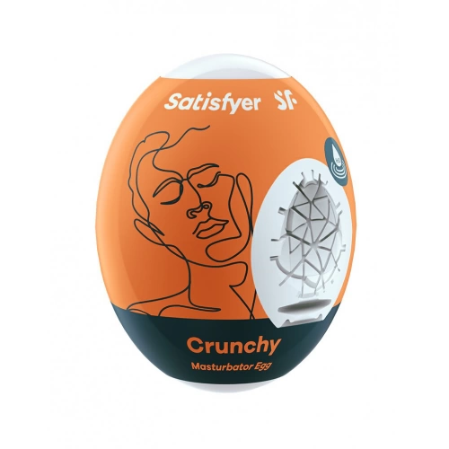 Дискретен мастурбатор-яйце с вътрешен релеф Satisfyer Crunchy