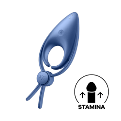 Презаредим пенис пръстен от силикон Satisfyer Sniper син