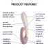 Мощен силиконов рабит вибратор със затопляне Satisfyer Heat Wave розов [1]