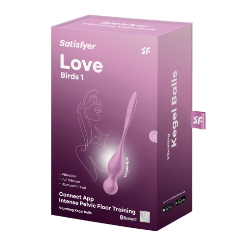 Вибриращи топчета  с App Satisfyer Love Birds 1 розови [5]