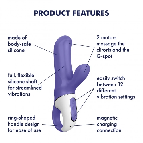 Презаредим рабит вибратор от силикон Satisfyer Magic Bunny [4]