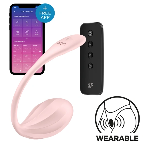 Вибро яйце с дистанционно и App Satisfyer Ribbed Petal