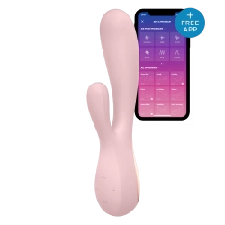 G-spot рабит вибратор Satisfyer Mono Flex светло розов с App