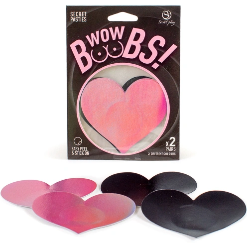 Комплект пастиси за гърди сърца Secret Play Wow Boobs [4]