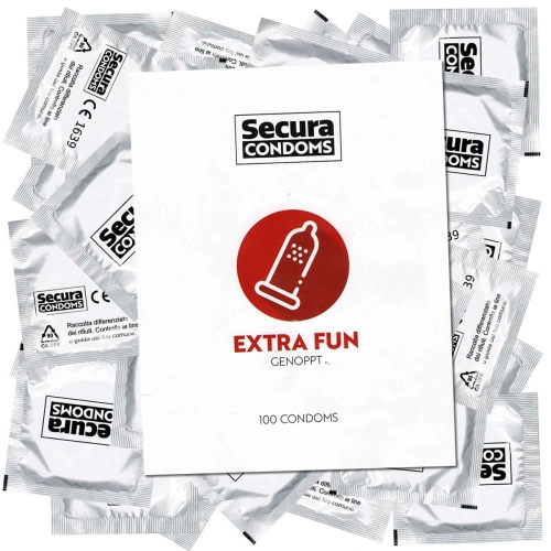 100 бр. Релефни презервативи Secura Extra Fun 100