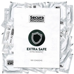 100 бр. По-плътни презервативи Secura Extra Safe