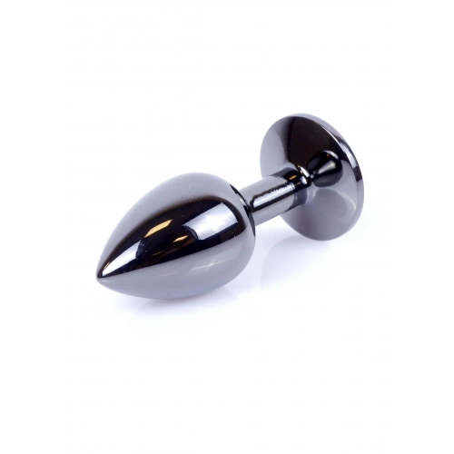 Малък метален анален разширител в сребристо с черен кристал Silver Plug [1]