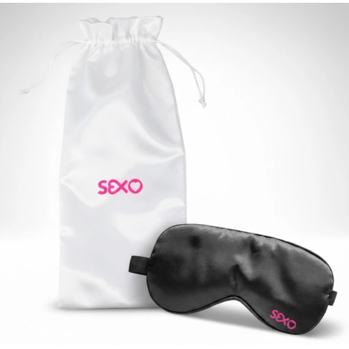 Комплект сатенена маска за очи + Торбичка за съхранение Sexo