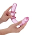 Двойно джели дилдо Real Rock Crystal Clear 13" розово [2]