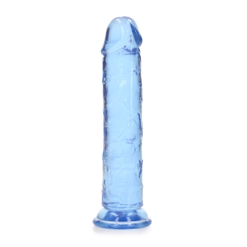 Джели дилдо Real Rock Crystal Clear 7" синьо [1]
