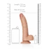 Реалистично дилдо с тестиси Real Rock Curved 8" мока [5]