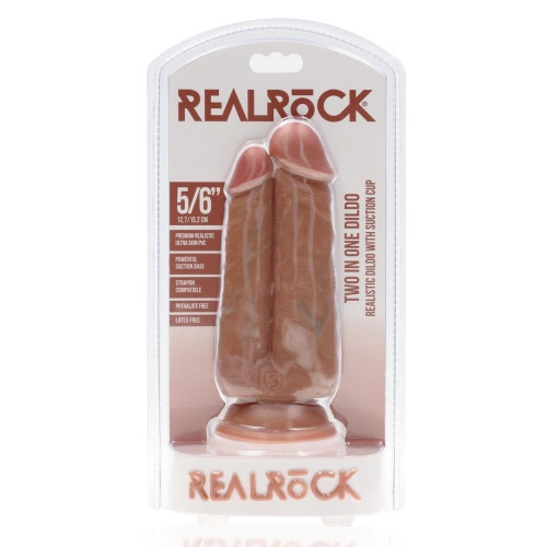 Реалистично двойно дилдо Real Rock мока [5]