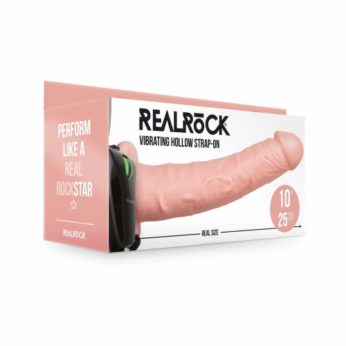 Вибриращ пенис колан с отвор Real Rock 10" [8]