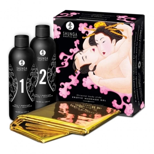 Комплект за еротичен нуру масаж Shunga ягодово шампанско [1]