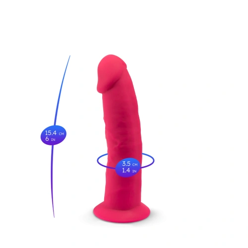 Двуслойно дилдо от силикон SilexD 6" Model 2 розово [3]