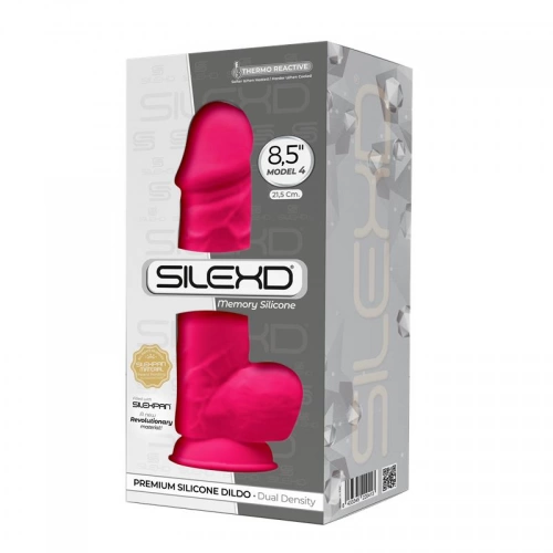 Революционно двуслойно дилдо от силикон SilexD 8.5" Model 4 розово [7]