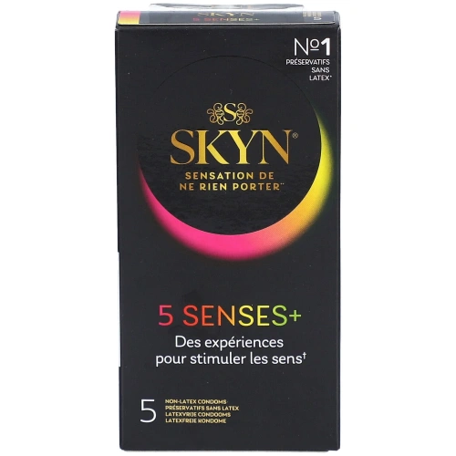 5 бр. Микс нелатексови презервативи Skyn 5 Senses+ [1]