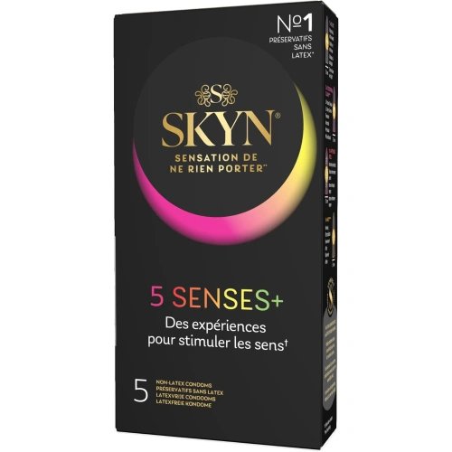 5 бр. Микс нелатексови презервативи Skyn 5 Senses+ [4]