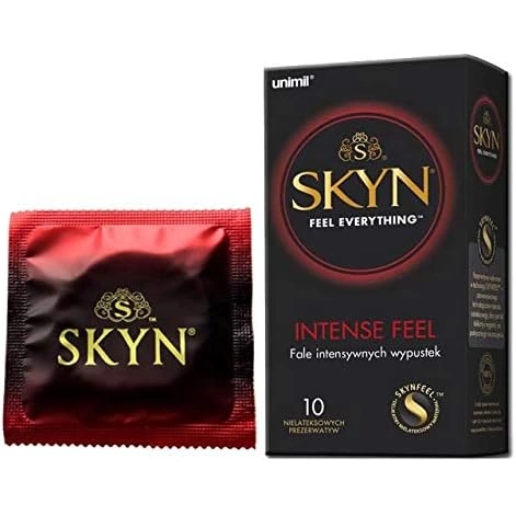 10 бр Нелатексови оребрени презервативи Skyn Intense Feel  [1]
