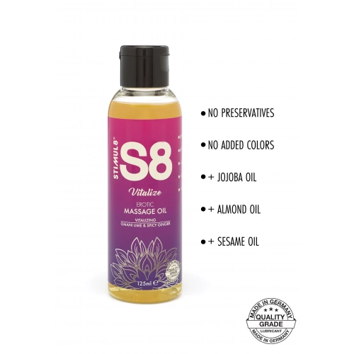Ревитализиращо масажно олио с аромат на омани лайм и пикантен джинджифил S8 Vitalize 125 мл. [1]