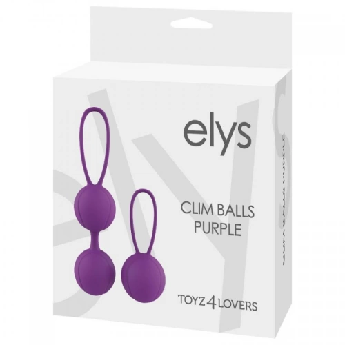 Вагинални топчета от медицински силикон Clim Balls лилави [5]