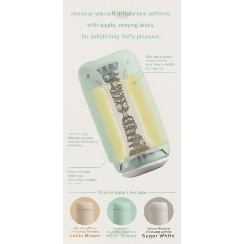 Tenga Puffy Green Mint дискретен мастурбатор [15]