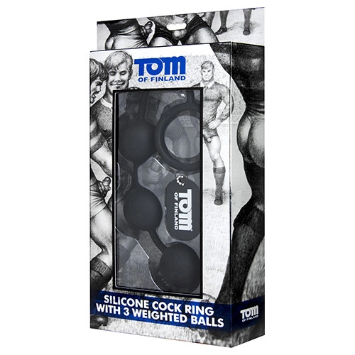 Анални топчета с тежести и пенис пръстен от силикон Tom of Finland  [1]