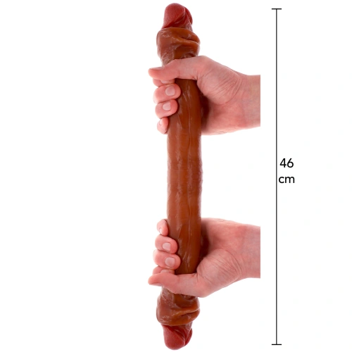 Двуслойно силиконово дилдо Foreskin Double Dong 46 см.