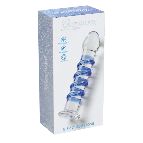 Стъклено G-Spot дилдо Gemstone [4]