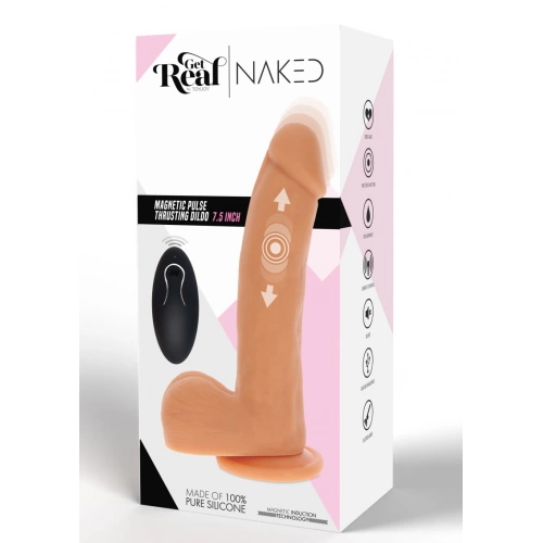 Реалистичен вибратор с пулсации и дистанционно Get Real Naked [3]